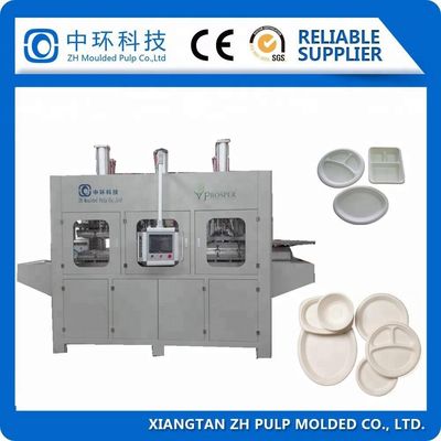 Custom Bagasse Plate Manufacturing Machine , Take Away Pack Making Machine 7200pcs/hr
